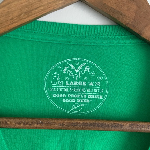 Flying Dog Brewery men’s Large Green T-shirt - Picture 2 of 3